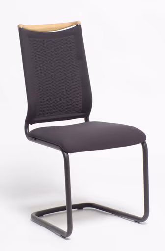 Freischwinger - Stoff, schwarz