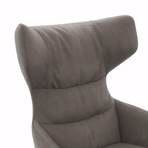 Drehsessel Houston Relax - Größe M, inkl. Relaxfunktion + Gasdruckfeder, Stoff, Taupe