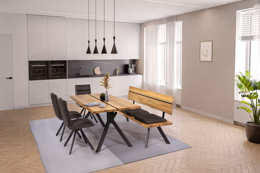 Esstisch - LB ca. 180x90 cm, Wildeiche massiv