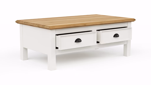 Couchtisch Louisiana - LBH ca. 70x120x45 cm, Weiß