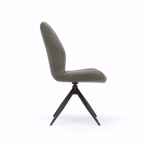 Stuhl Dalyan - drehbar, Stoff, Grau