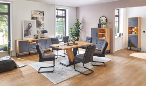 Schwingstuhl - Stoff, Anthrazit