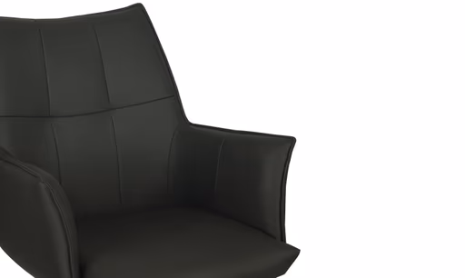Armlehnstuhl MAKANA - drehbar, Stoff, Schwarz