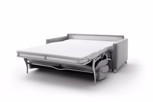 Sofa Nuoro - 2,5-Sitzer inkl. Schlaffunktion, Armlehne schmal, Stoff, Grau