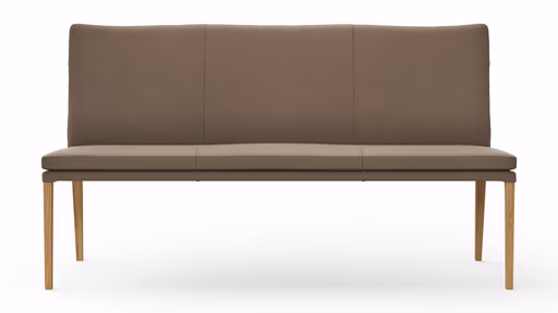 Polsterbank Tuma - Breite ca. 175 cm, Leder, Sand