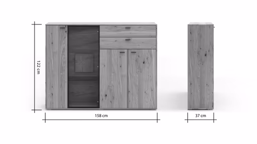 Highboard Fibra - Asteiche massiv