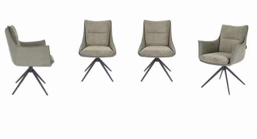 Armlehnstuhl MANDY - drehbar, Stoff, Grün