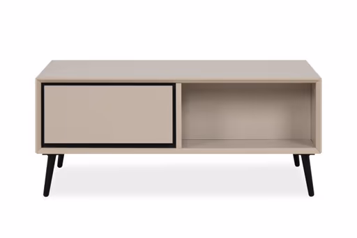 Couchtisch - LB ca. 94x55 cm, Sand, Schwarz