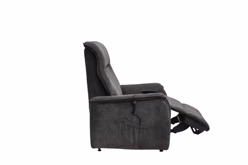 TV-Sessel MIKLAS - Aufstehhilfe, Relaxfunktion, Stoff, Grau