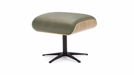 Drehhocker Aberdeen - Größe M, Leder, Moos