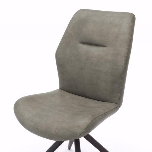Stuhl Dalyan - drehbar, Stoff, Grau
