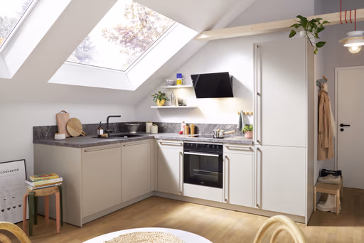 L-Küche 50.100 GL 6 525, Kieselgrau