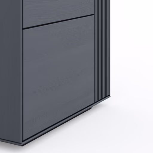 Vitrine Estana - Eiche massiv, Anthrazit