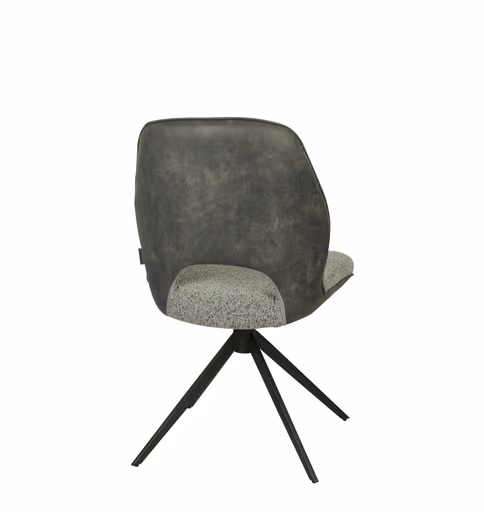 Stuhl MAILE - drehbar, Stoff, Grau, Anthrazit