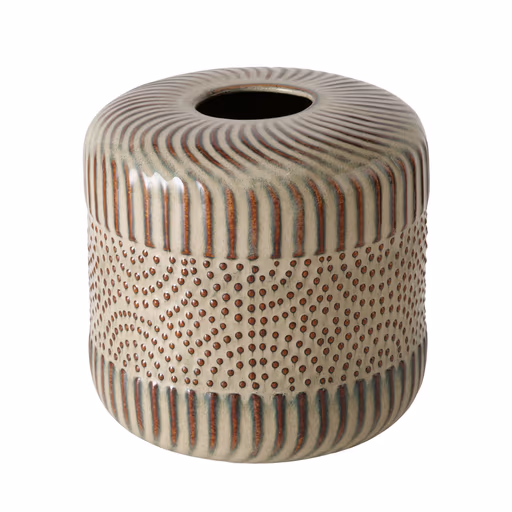 Deko-Vase - HØ ca. 14x14 cm, Braun