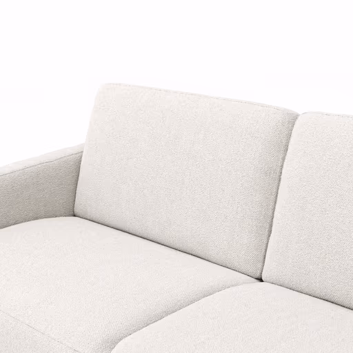 Sofa Nuoro - 2,5-Sitzer inkl. Schlaffunktion, Armlehne schmal, Stoff, Natur