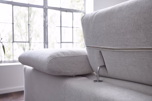 Ecksofa Felipa - Ecke links mit 2,5-Sitzer inkl. Armlehne verstellbar und Rückenlehne/Sitztiefe verstellbar (motorisch), Stoff, Natur