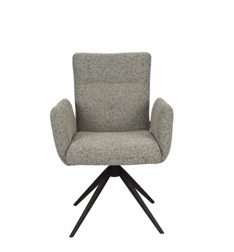 Armlehnstuhl MYLENE - drehbar, Stoff, Schlamm