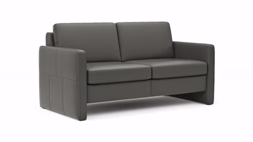 Sofa Arima - 2-Sitzer, Leder, Anthrazit