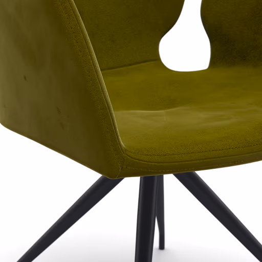 Armlehnstuhl Saltino - Stoff, Schlammgrün