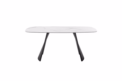 Esstisch - LB ca. 180x90 cm, Keramik, Weiß