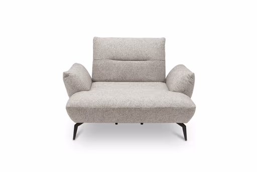 Sessel PAYTON - Loveseat, Stoff, Silbergrau