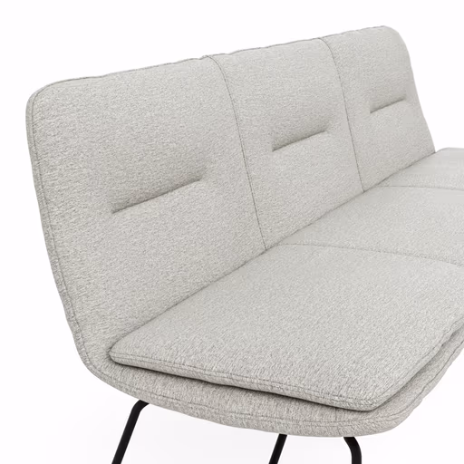 Polsterbank Macano - B ca. 160 cm, Stoff, Hellgrau