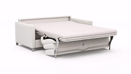 Sofa Nuoro - 2,5-Sitzer inkl. Schlaffunktion, Armlehne schmal, Stoff, Natur