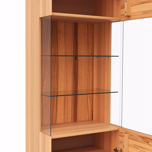 Vitrine Hillsboro - Anschlag Rechts, Buche/Kernbuche natur, geölt