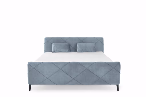 Boxspringbett JESSI- Liegefläche ca. 180x200 cm, Stoff, Hellblau