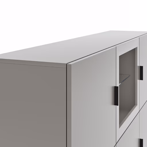 Highboard Palos - Lack, Hellgrau