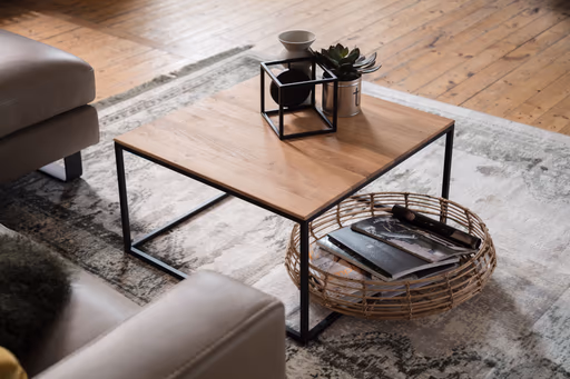 Couchtisch Kai - LBH ca. 65x65x37 cm, Asteiche massiv