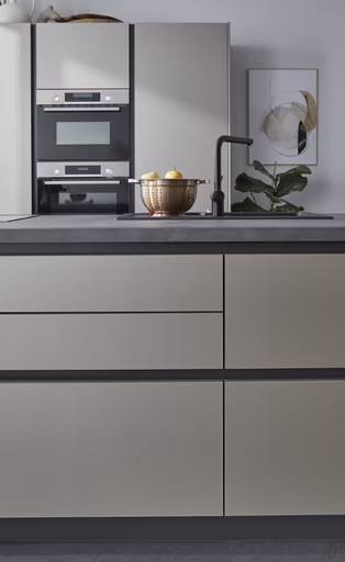 Inselküche 56.210 GL 3 523, Taupe metallic matt