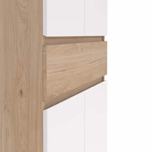 Schuhschrank - B ca. 81 cm, Jackson Hickory Nachbildung, Weiß