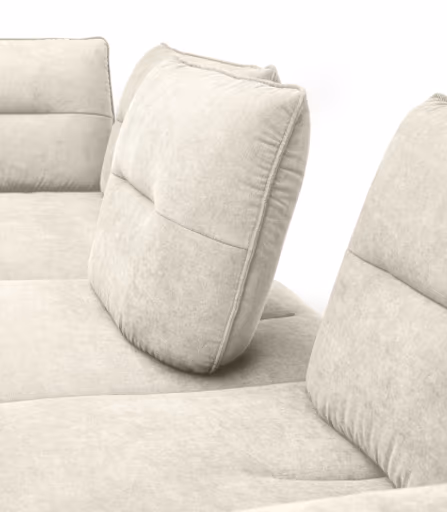 Ecksofa PAYTON - 2-Sitzer, Ecke rechts inkl.Rückenneigung, Armteilverstellung, Stoff, Olive