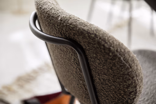 Stuhl Bouc - Bouclé, Graubraun