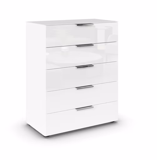 Kommode RIPP- Weiß, Glas, Weiß