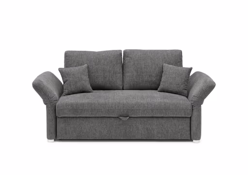 Sofa JORDEN - 2,5-Sitzer, inkl. Schlaffunktion, verstellbare Armlehnen, Stoff, Dunkelgrau