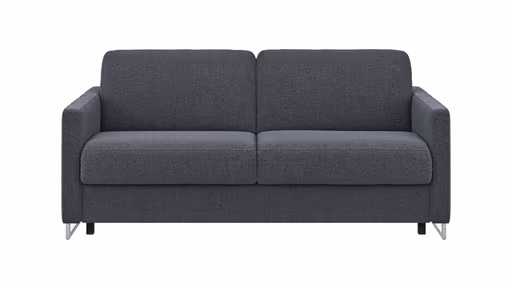 Sofa Nuoro - 2,5-Sitzer inkl. Schlaffunktion, Armlehne mit Kufe, Stoff, Eisblau