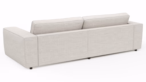 Ecksofa Lilaia - Chaise Longue XL mit 1,5-Sitzer XL rechts, Stoff, Kaschmir