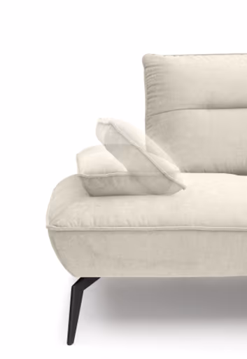 Ecksofa PAYTON - 2-Sitzer, Ecke rechts inkl.Rückenneigung, Armteilverstellung, Stoff, Olive