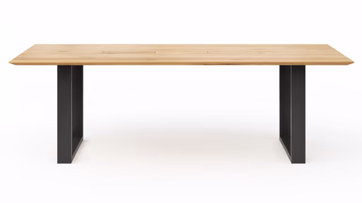 Esstisch Clifton - mit Einsätzen, LB ca. 240x100 cm, Wildeiche massiv, natur geölt