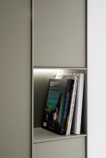 Highboard Casello - BHT ca. 107x180x38 cm, Lack Matt, Schilfgrün