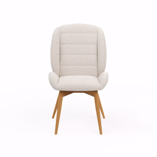 Stuhl Alara - Stoff, Weiß