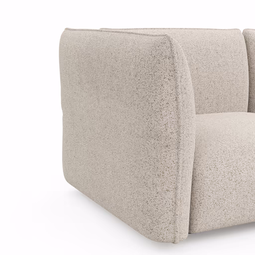 Sofa Motone - 3-Sitzer, Stoff, Beige