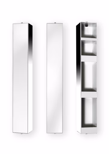 Spiegelschrank - drehbar, B ca. 30 cm, Weiß, Spiegel