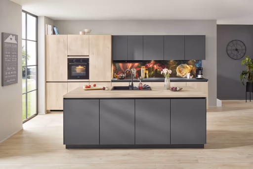 Inseküche 33.170 2 324, Schiefergrau