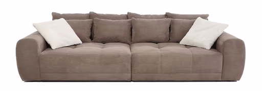 Megasofa JANNI - 3-Sitzer, Stoff, Taupe