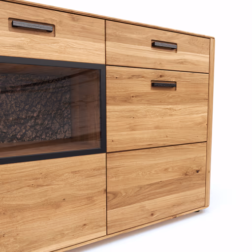 Sideboard Vigo - Wildeiche massiv, Natur geölt