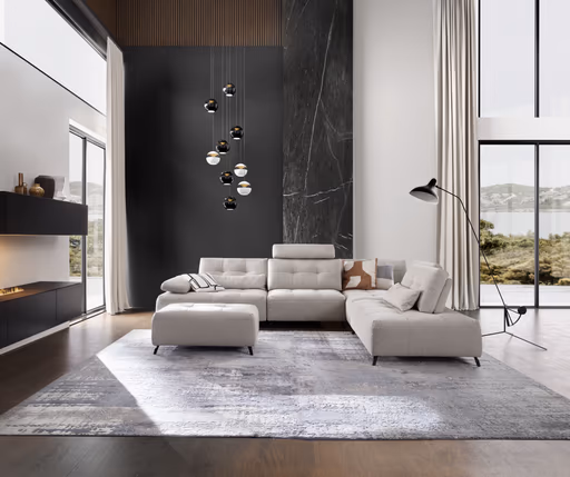 Hocker Comodo - Stoff, Offwhite